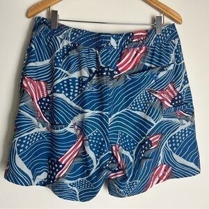Huk flags and fish linerless shorts size XL